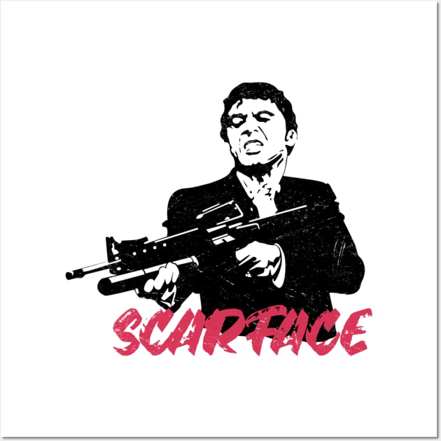 scarface gun mafia Wall Art by edongskithreezerothree